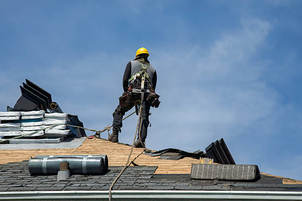 Professional Gutter Installation technician working in Salisbury, CT